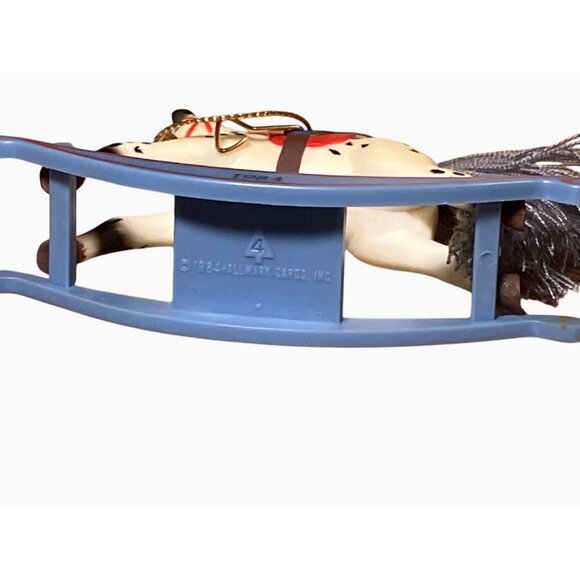 Hallmark 1984 Rocking Horse Ornament With Gold Bridle & Saddle - Picture 7 of 12